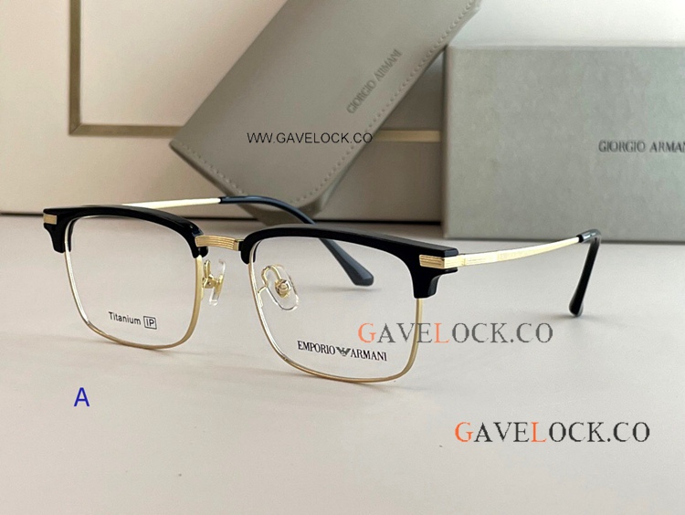 Copy Emporio Armani Eyeglasses Gold and Black
